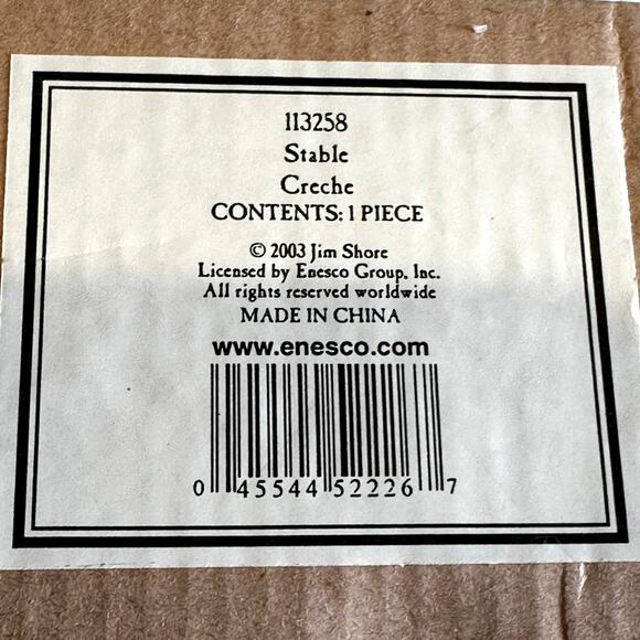 Jim Shore 2003 Heartwood Creek #113258 Nativity Stable Creche - Picture 9 of 9